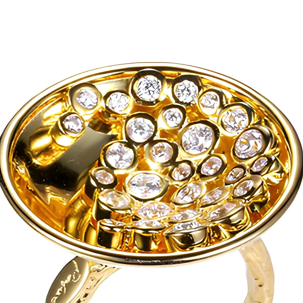 Handmade 925 Sterling Silver Finger Ring With White Zircon