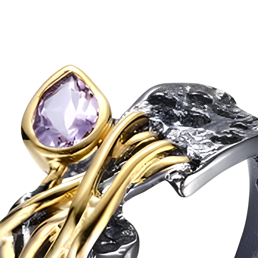 Engagement Wedding Black Plated 925 Silver Jewelry Ring Supplier
