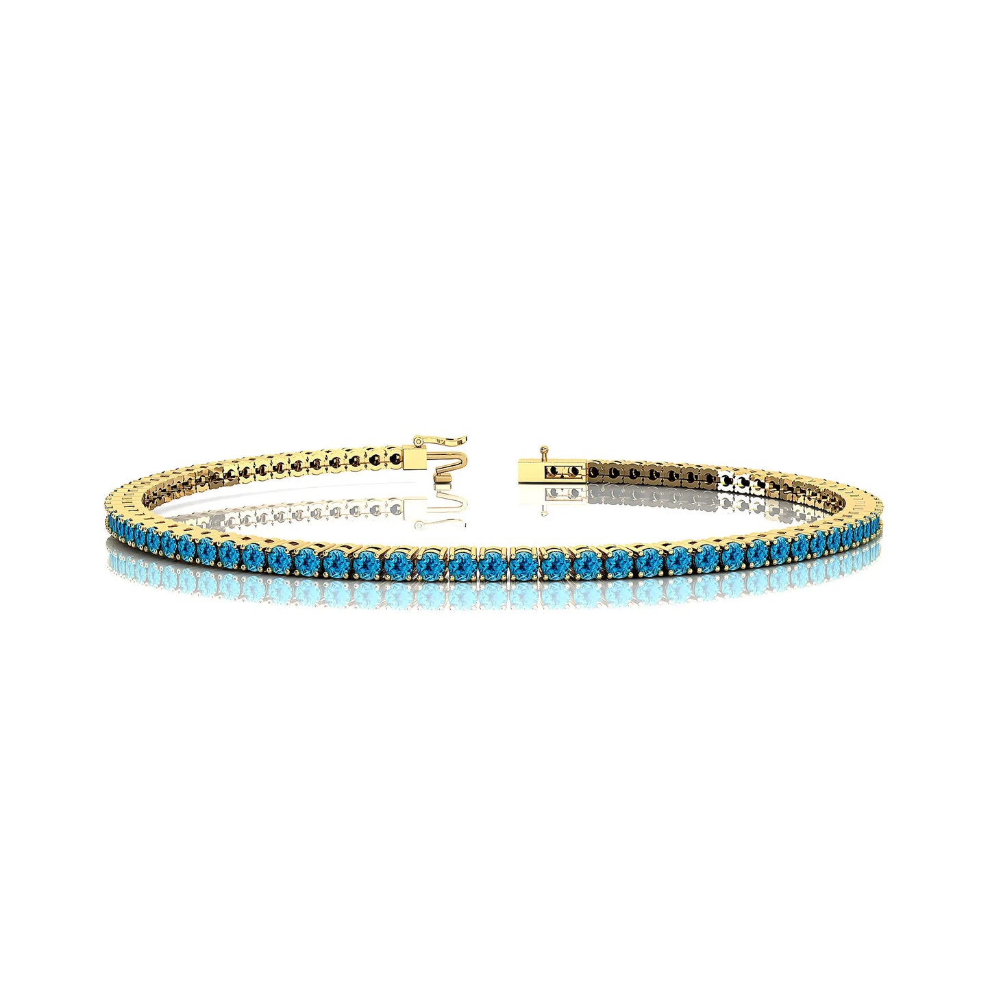 Genuine Natural Pure 14k Gold Classic Tennis Bracelet Her Valentine Gift Jewelry Party Wholesale