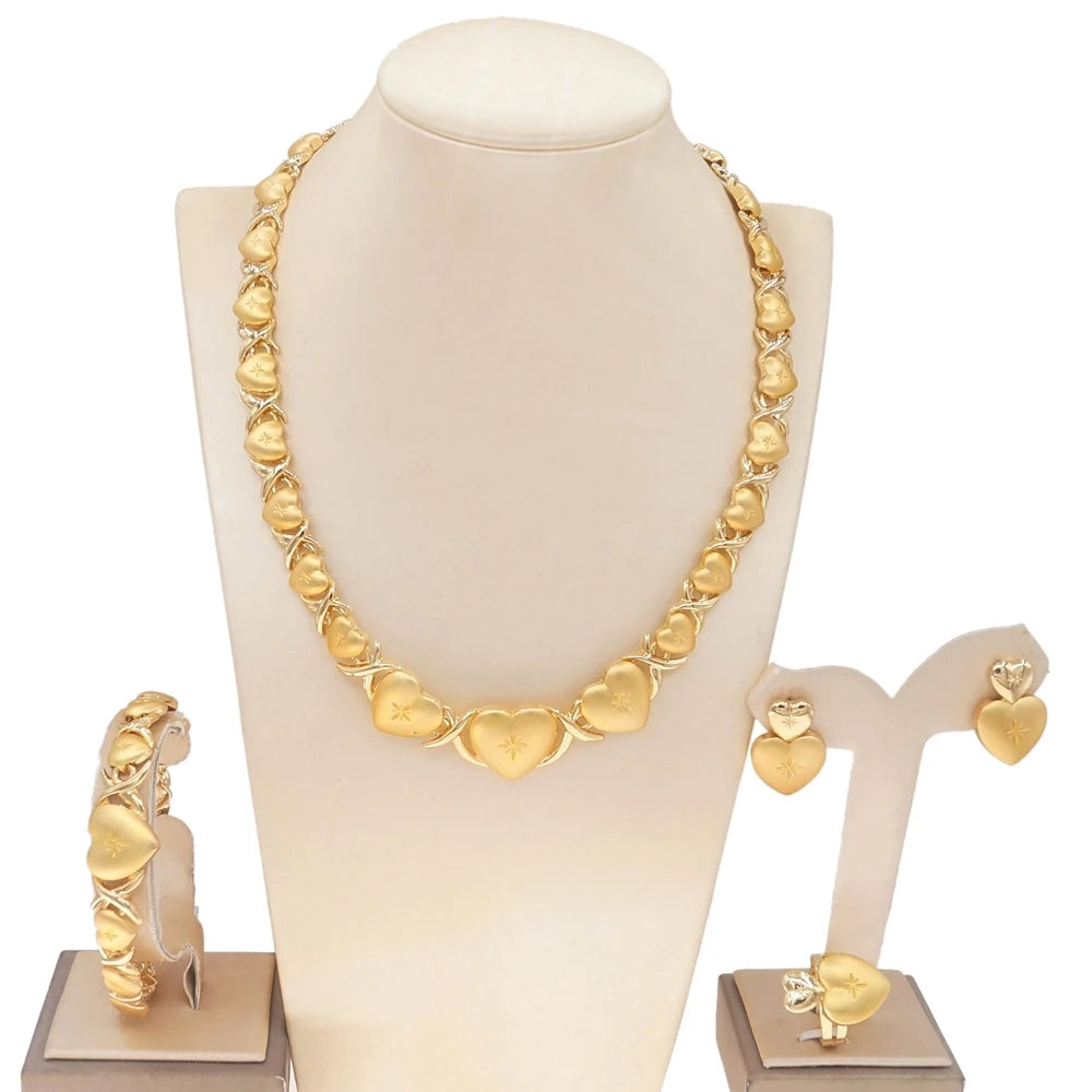 Zhuerrui New Exquisite Beautiful Necklace I Love You Costume Jewelry Set Little Girls Child Kids Xoxo Jewelry Sets Z0055