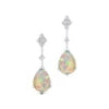 Luxurious Natural Ethiopian Opal Gemstone Real Diamonds Stud Earrings 18k Solid Rose Gold Cute Earrings For Women Bulk ODM Price