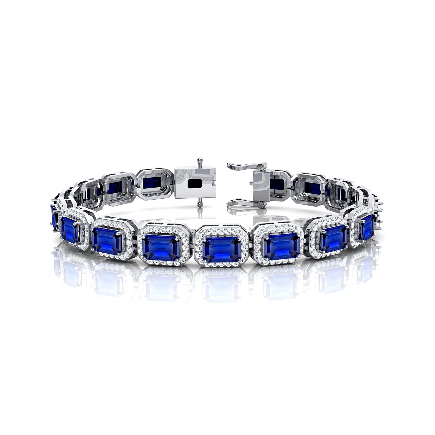 Best Selling Octagon Cut Diamond Tennis Bracelet 14k Solid Gold Fine Jewelry Gift for Party Occasions