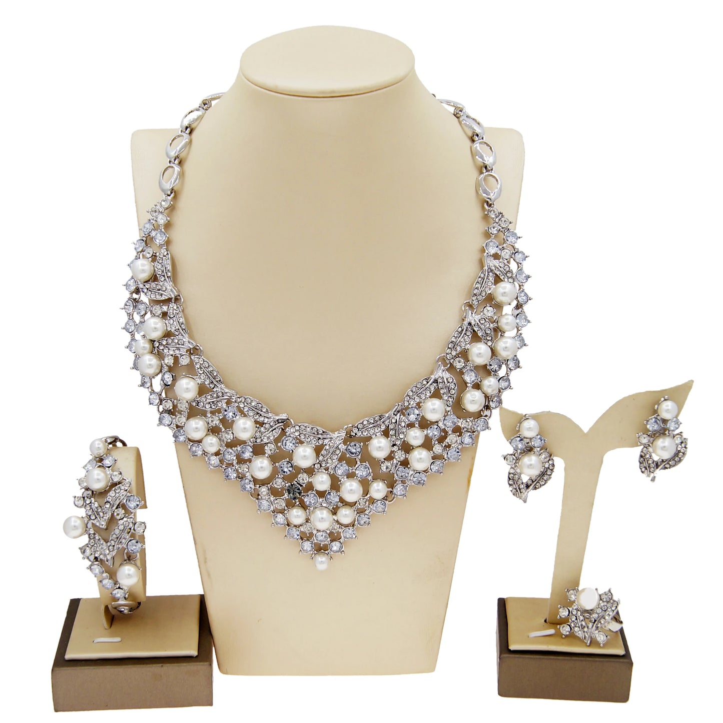 Zhuerrui Fashionable Luxury Gold Jewelry Set Available Silver Beads Necklace Jewelry Sets Factory Bridal Birthday Gifts H50079