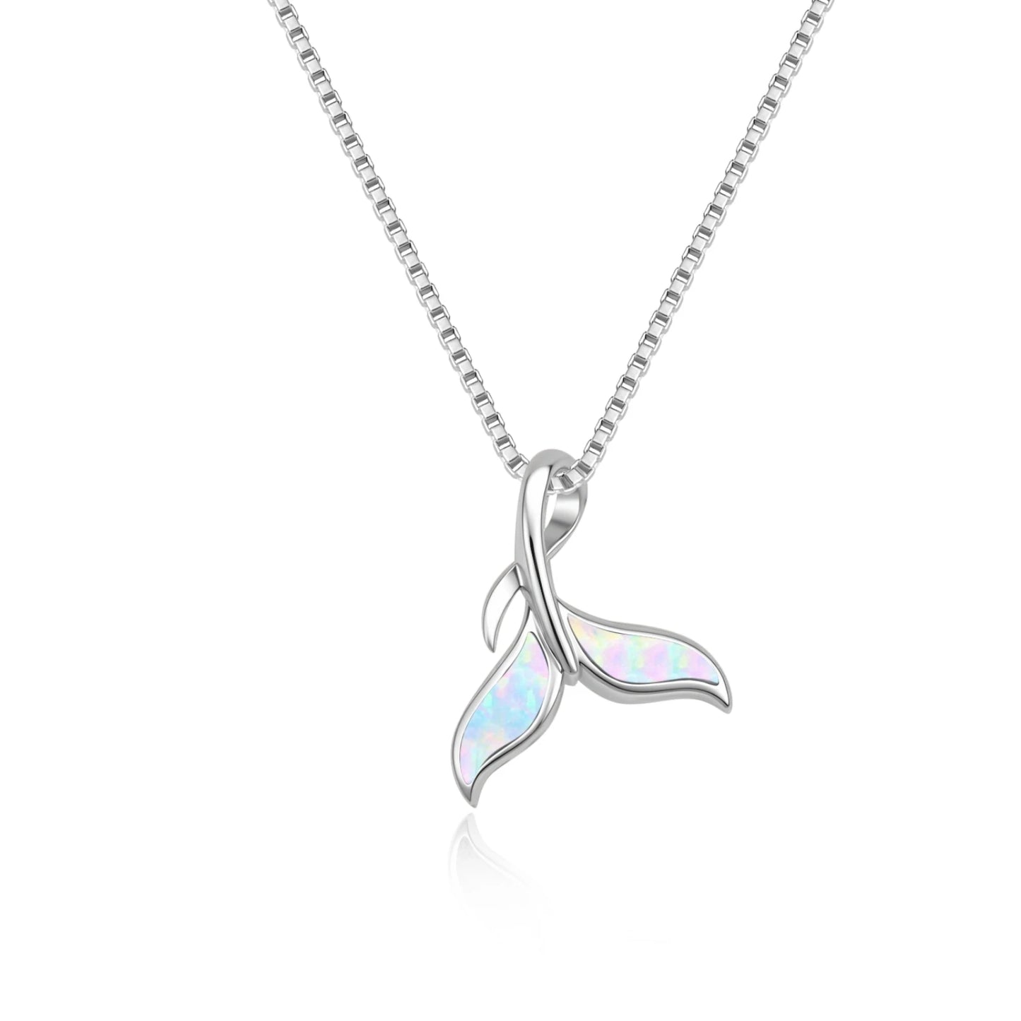 TikTok Must-Have Copper Silver Plated Blue Opal Pendant | Minimalist Starfish Link Chain Women's Necklace Gift Occasions