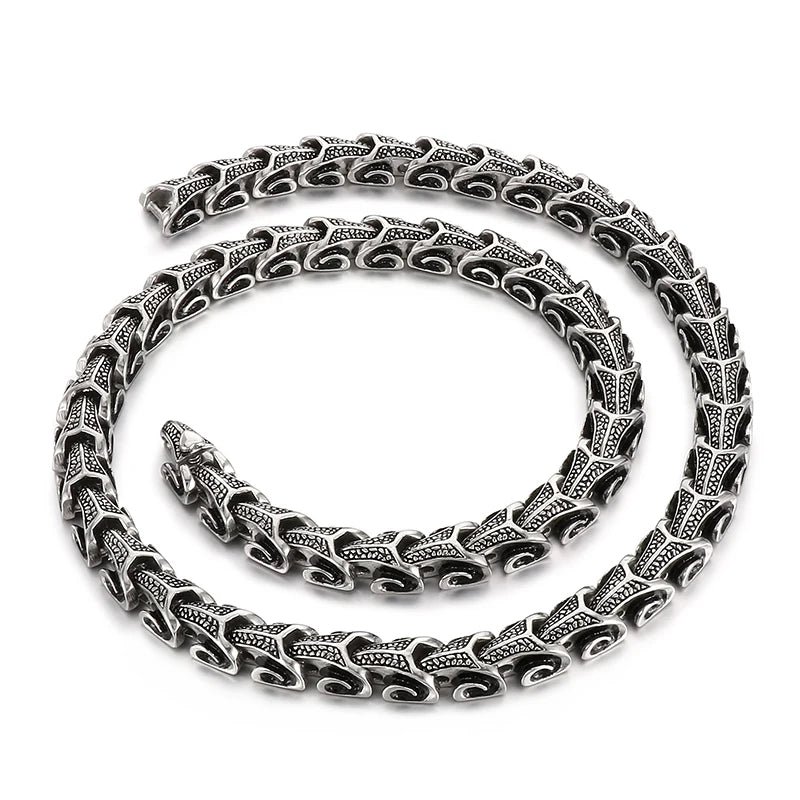 KALEN Men Fashion Stainless Steel Gothic Necklace&Bracelet