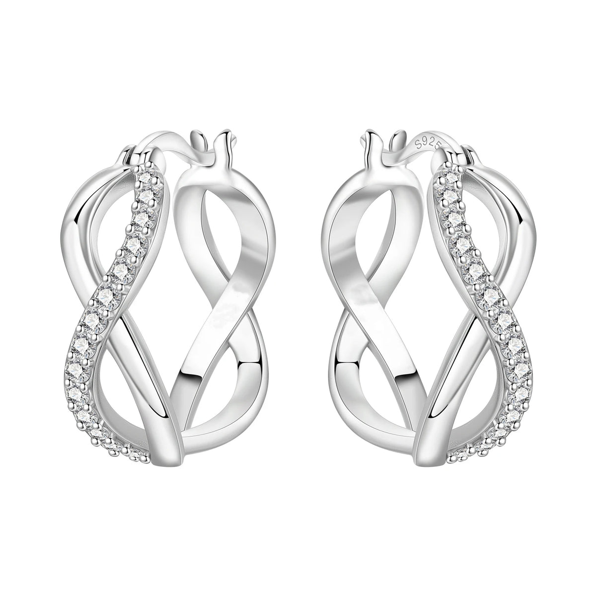 REDheart Fashion Love Heart Copper Silver Plated Drop Earrings Colorful Heart Shape Zircon Hoop Earrings Fine Jewelry for Women