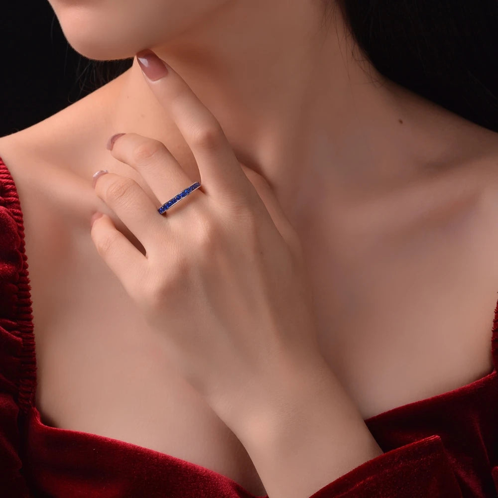 SILVERELLI 2026 Round 2.25mm Slender Ring | 925 Silver | Multi-Colour | Sizes 4-11