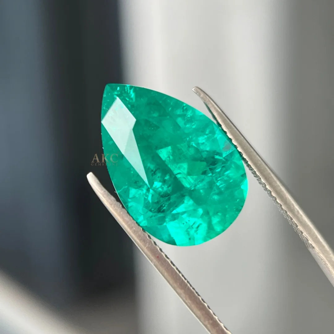Gemfiori PT950 Emerald Lab diamond Necklace Chain Length for Women Girls Ladies Factory Customizable Discounted Price Necklaces