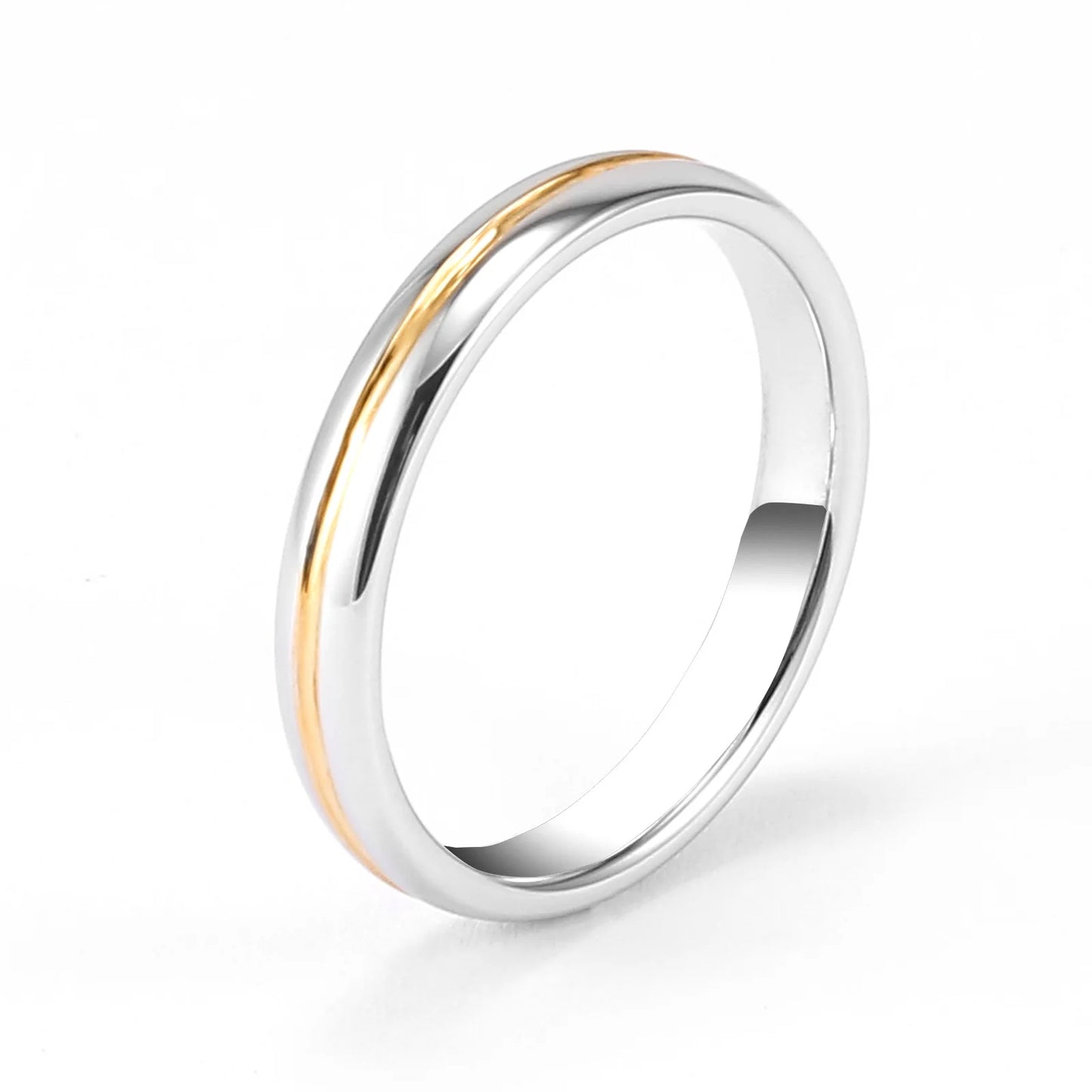 Geometric Tungsten Steel Gold-plated Ring, Diamond Shaped Non Fading Ring, Men's and Women's Personalized Fashion