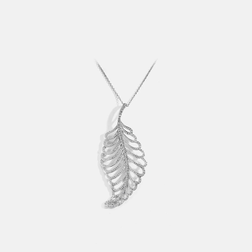MUSHAN S925 Sterling Silver Luxury Engagement Pendant Necklace with High Carbon Diamond Rhodium Plated Women's Jewelry