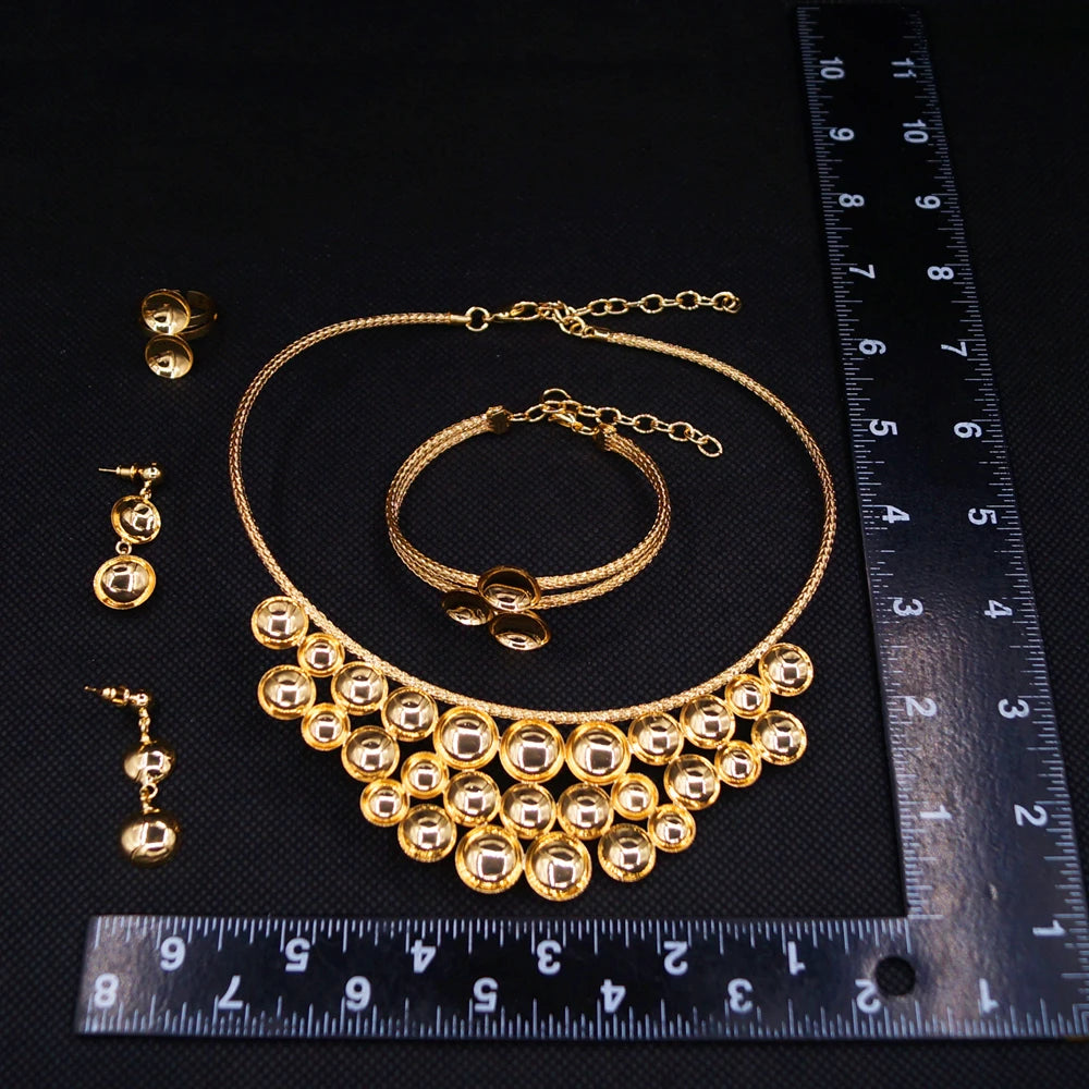 Zhuerrui Italiano Gold Designs Women Jewellery Set Party Fine Costume Jewelry Set Luxury Big Necklace Jewellery Sets X0010530