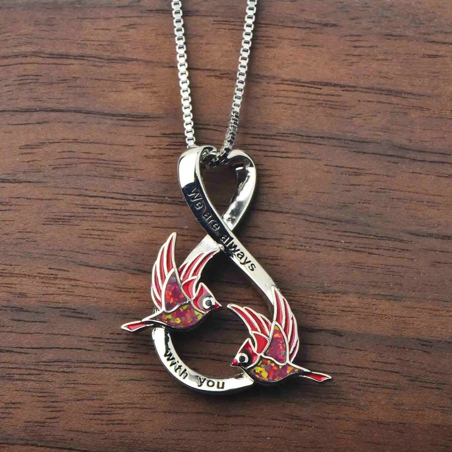 Party Style Bird Shape Opal Pendant Necklace | Brass Copper Alloy | TikTok Ins Fashionable Sporty Design
