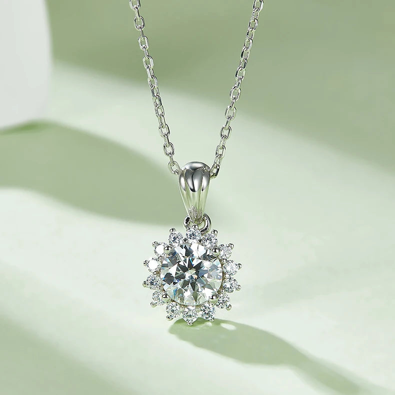 REDheart 925 Sterling Silver Women Fine Jewelry Sets Moissanite Diamond Earrings Necklace Sets for Wedding