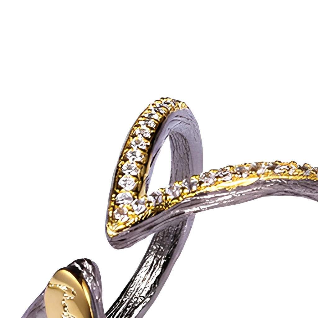 Fine 925 Silver Handmade Ring with White Zircon Jewelry Women