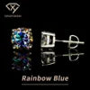 Spot Wholesale Bulk Trendy Fine Jewelry 925 Silver Color Vvs Diamond Moissanite Mossanite Screw Back Stud Earrings for Men Women