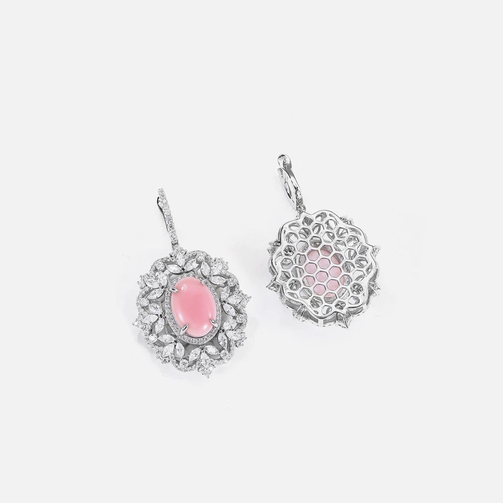 MUSHAN Jewelry Factory S925 Sterling Silver Earrings High End Electroplated Gold High Carbon Diamond Queen Shell Earrings