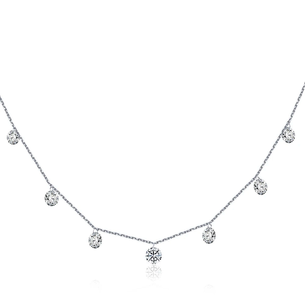 Gemfiori MSN-960 9k 7pcs 1ct Each Loose Lab Diamond Pendant Necklace for Woman Custom Jewelry Valentine's Gift for Girlfriend Good Price