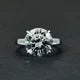 MuShan Jewelry Factory Popular 6ct Round 12mm5A High Carbon Diamond Ring Simulation Diamond Ring in Europe and America