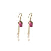 Natural Pearls Bead Dropping Glue Flower Earrings Korean Style Women Luxury Jewelry Fashion Ladies and Girls Gift GE1516