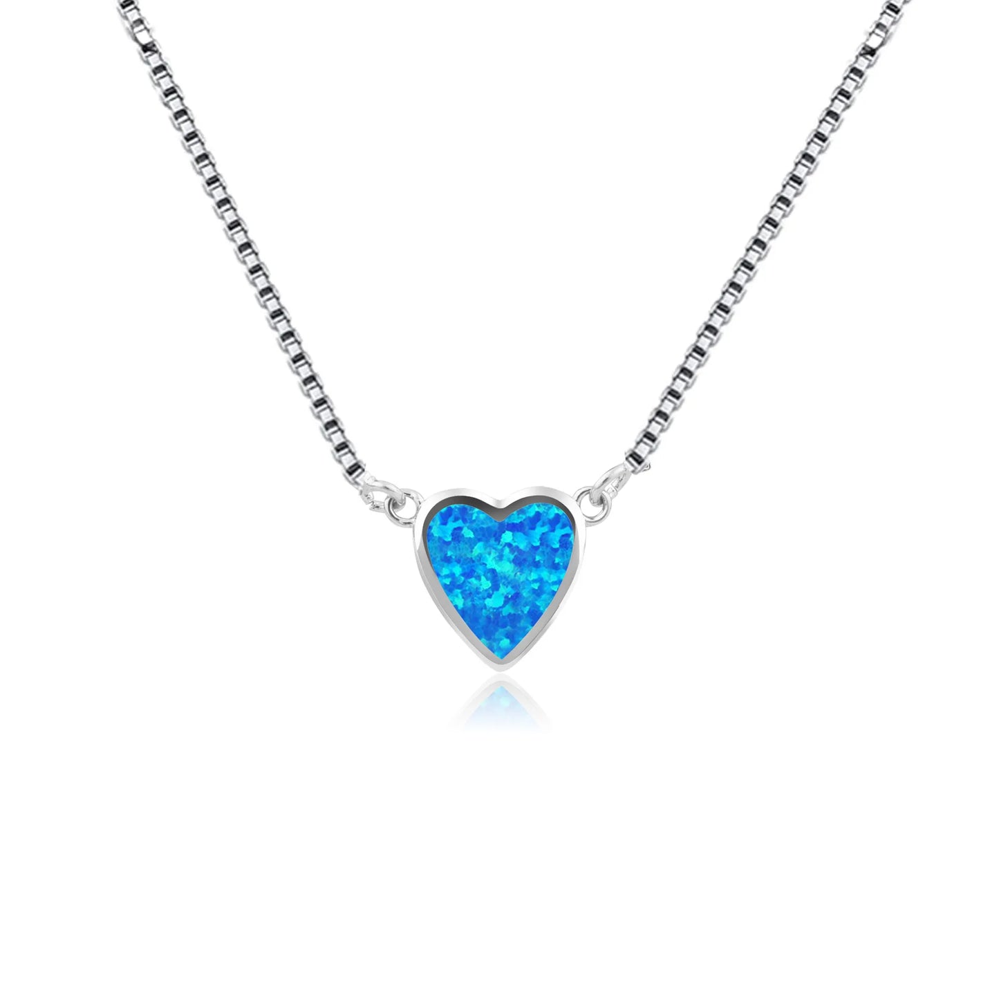 Aobao Christian Gratitude Opal Necklace Mother's Day Heart Inlaid Pendant Link Chain Fashion Jewelry Wholesale Bestseller