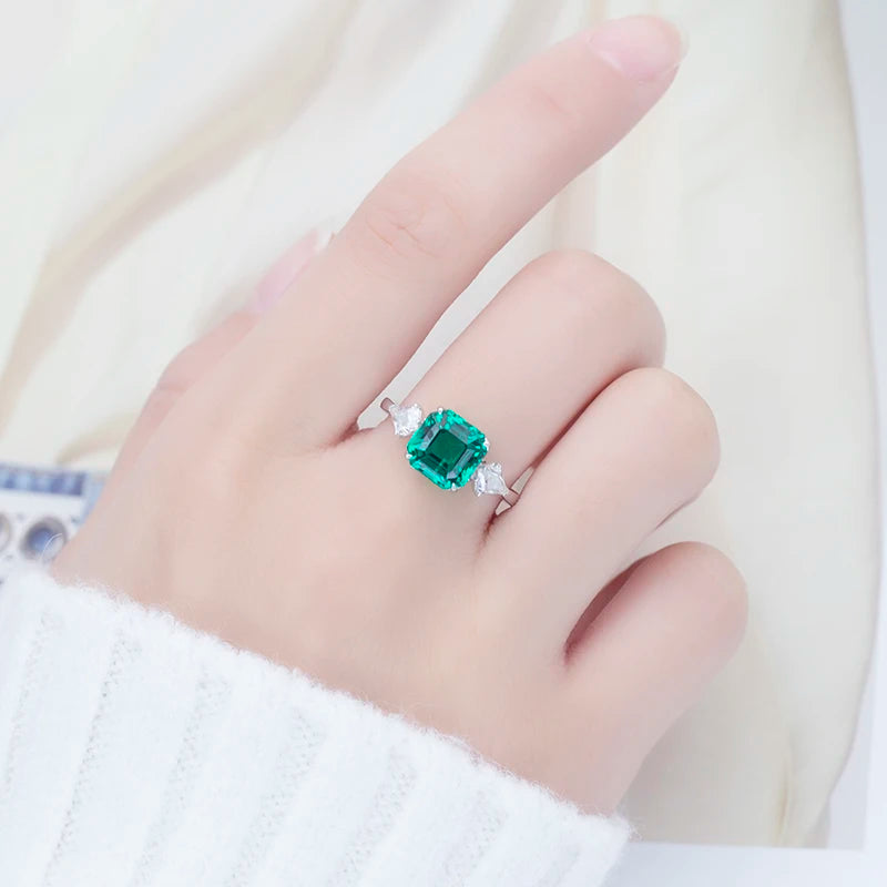 Messi Jewelry MS-620 9k 18k Gold Jewelry Create Emerald Engagement Ring