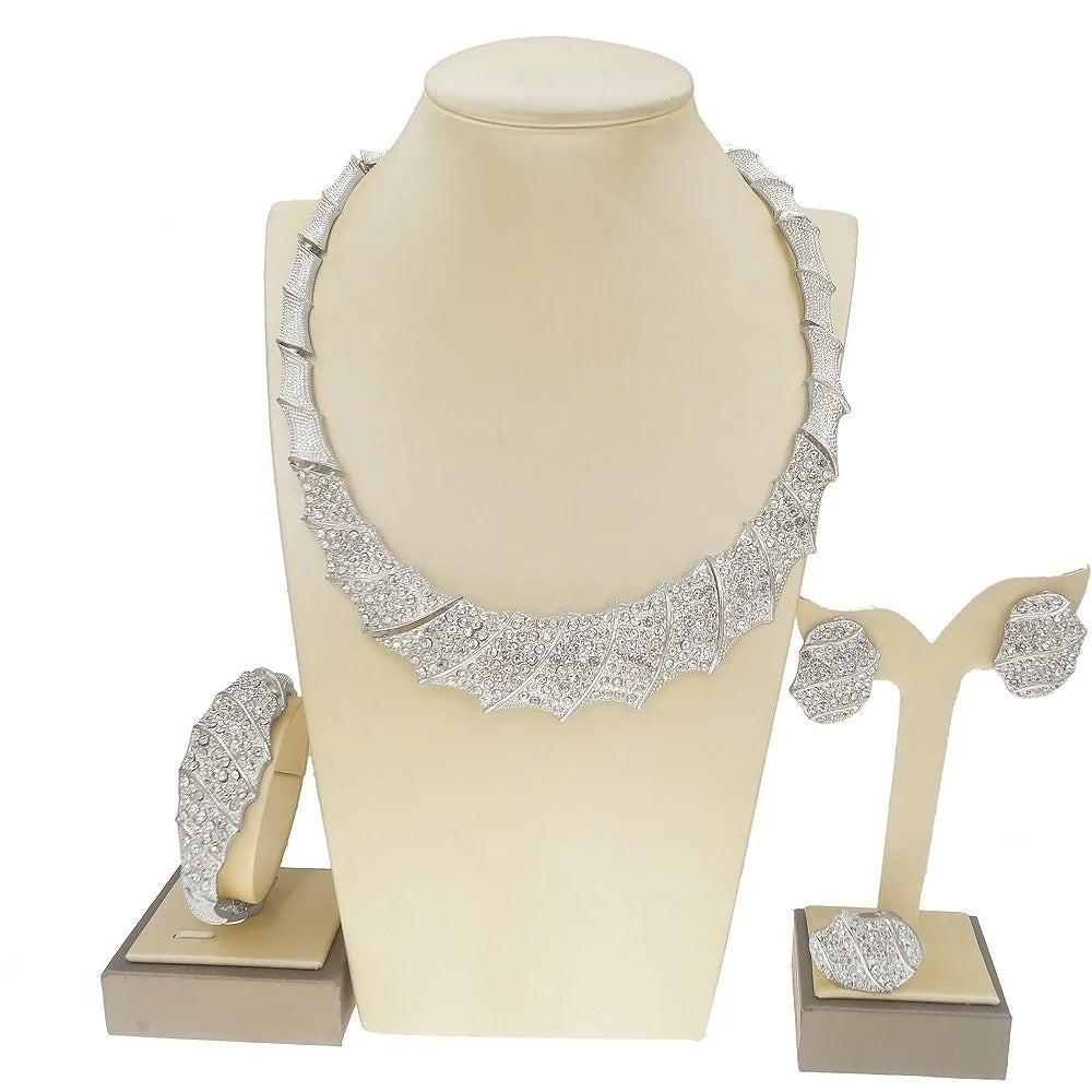 Zhuerrui Leopard Italian Gold Design Jewelry Set Premium Good Quality Wholesale Jewelry Women Wedding Party Gifts HC10029