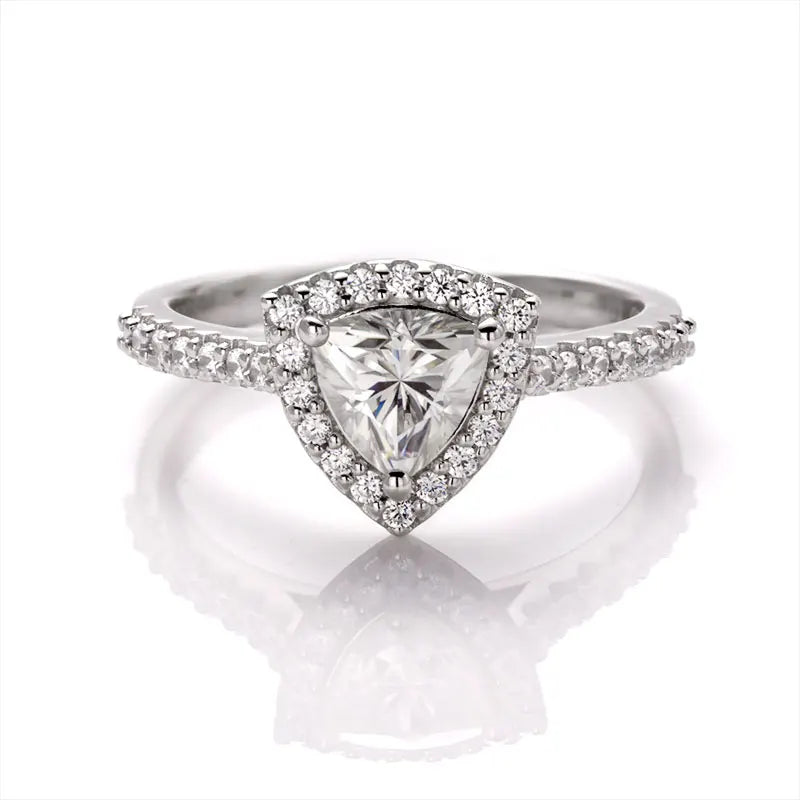ArtistA HL05T Abiding Fine Jewelry 925 Silver Gra Certified Trillion Cut VVS DEF Color Moissanite Bridal 3 Pieces Jewelry Sets