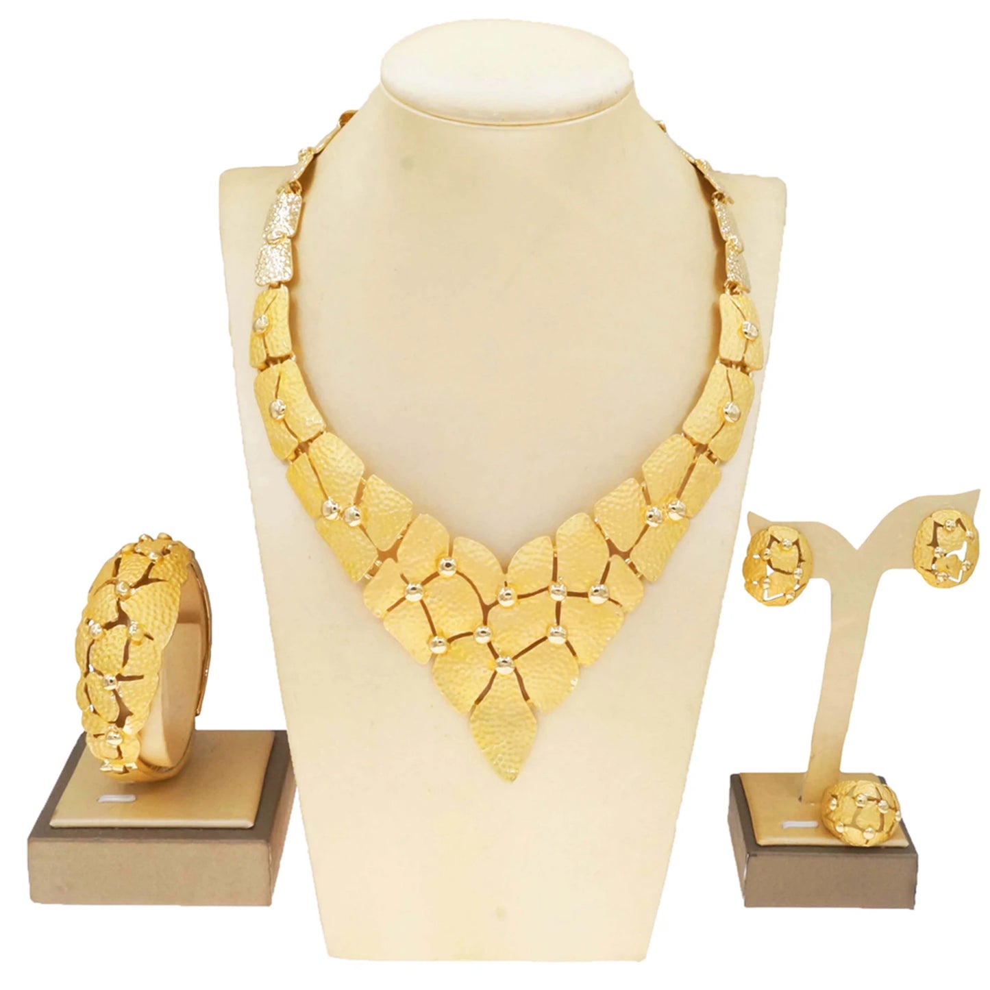 Zhuerrui Hot Selling Luxury Gold Jewelry Sets Simple Bead Necklace Jewelry Set Fashionable Valentine's Day Gifts HA2337714