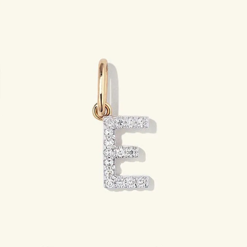 REDheart Fashion Jewelry 925 Sterling Silver Full Zircon Sparkling 26 Letters Pendant Necklaces Women Luxury Silver Necklace