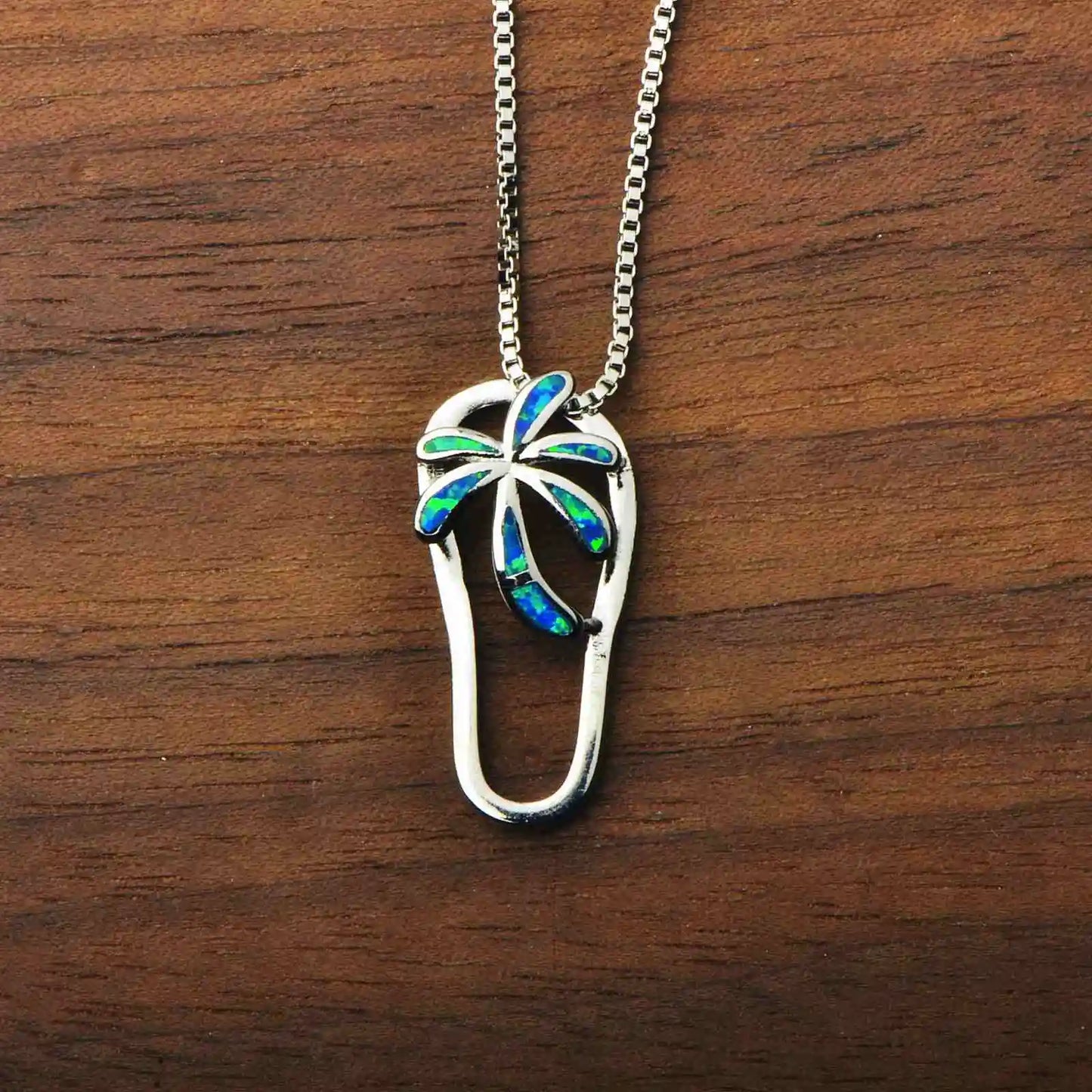Geometric Silver Plated Copper Alloy Opal Necklace Aobao Christian Classic Anniversary Gift