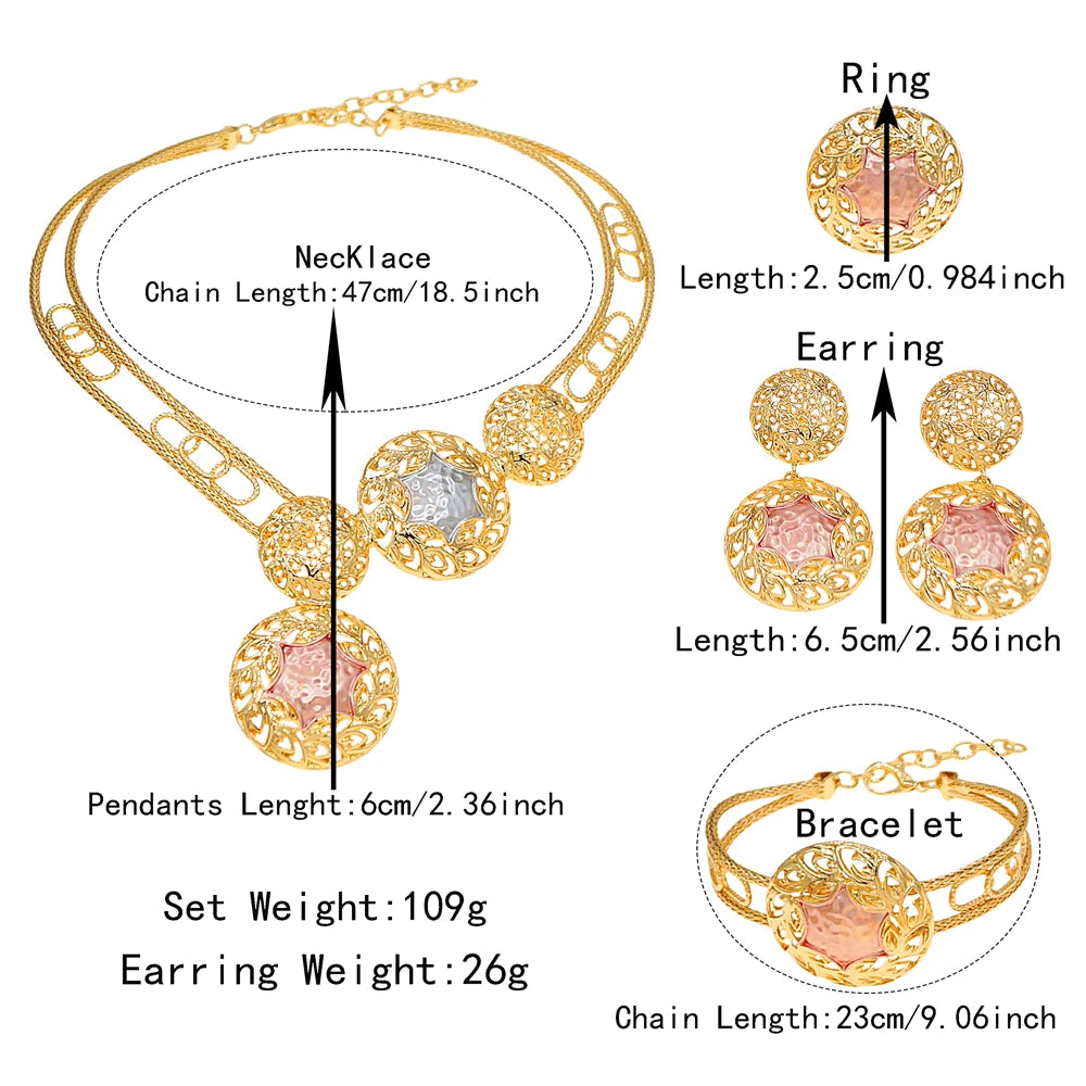 Zhuerrui Italiano Gold Designs Women Jewellery Set Party Fine Costume Jewelry Set Luxury Big Necklace Jewellery Sets X0009130