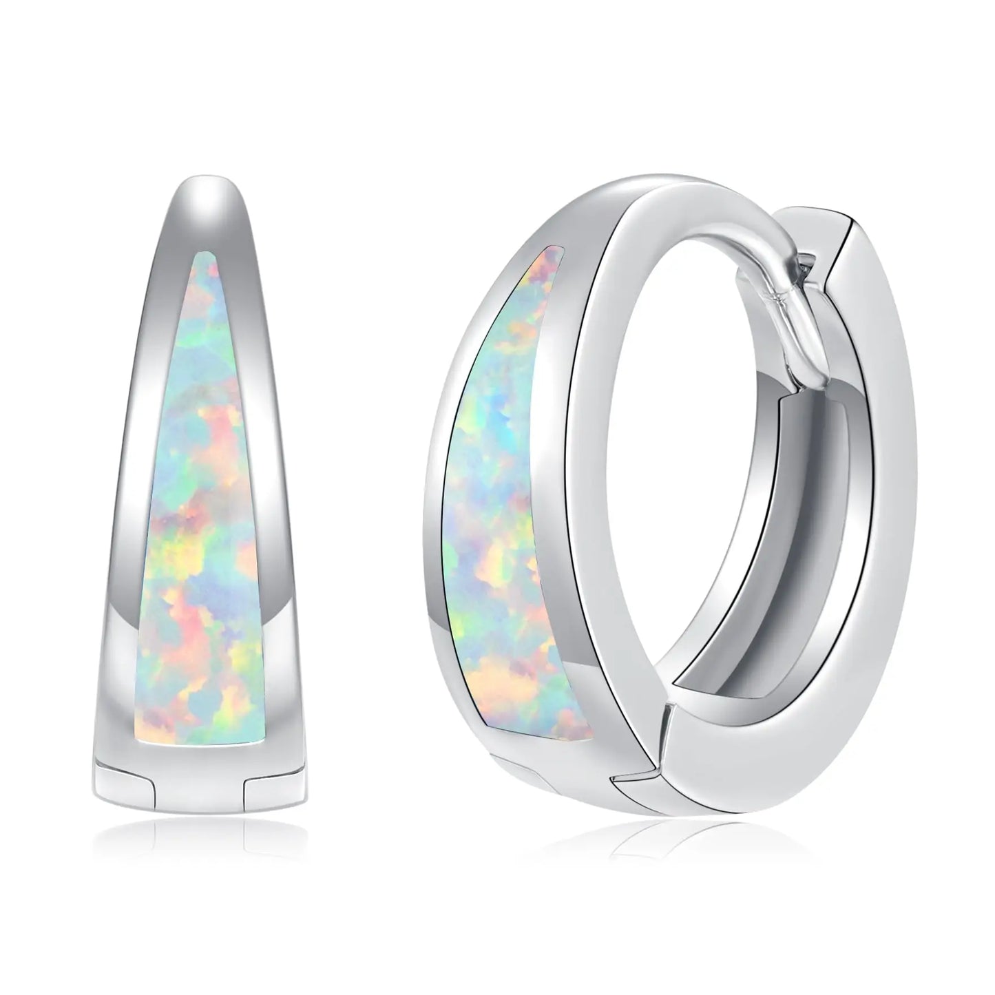 Jewelry for Women Bohemian Plant Floral Cluster Silver Plated Opal Circle circle Stud Earrings