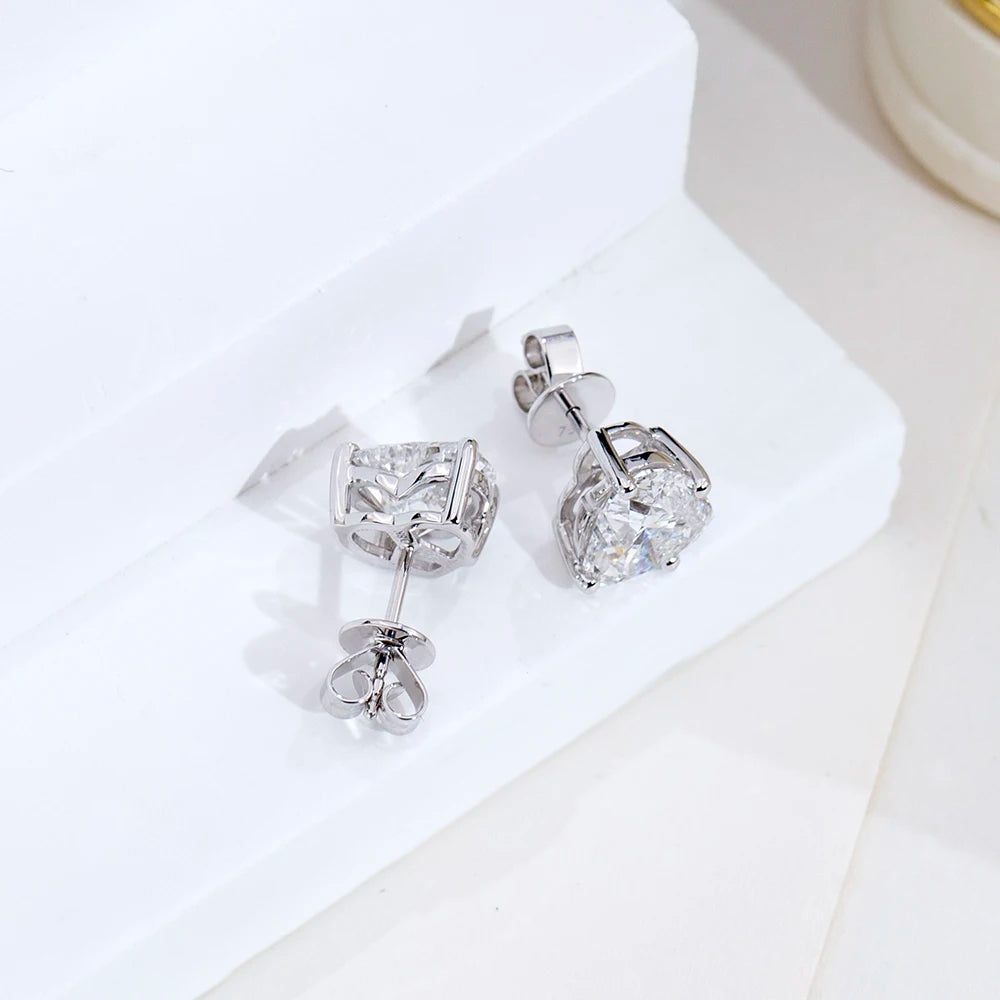 Gemfiori MSE-819 in 9K Gold Stock Fashion Jewelry Earring 1.1ct Heart E VVS2 Lab Diamonds IGI Party Gift Women's Earrings