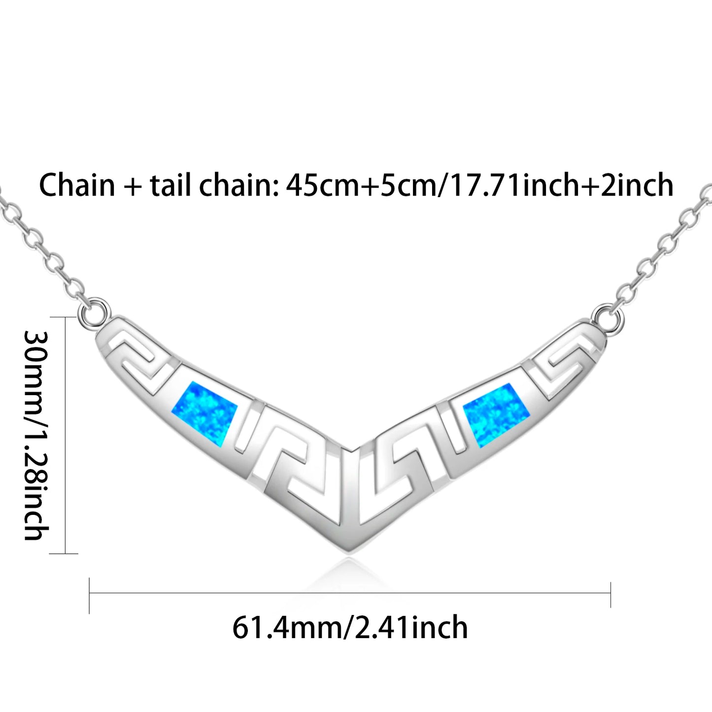 Classic Trendy Christian Gold Plated Natural Bezel Set Opal Triangle Link Chain Necklace for Unisex Anniversary