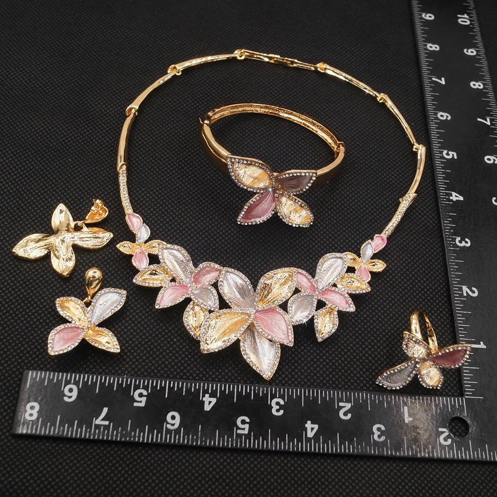 Zhuerrui Ethiopia Italian Gold Design Jewelry Sets Hat Shape Chain Collar Jewelry Set Woman Wedding Party Bridal Jewelry