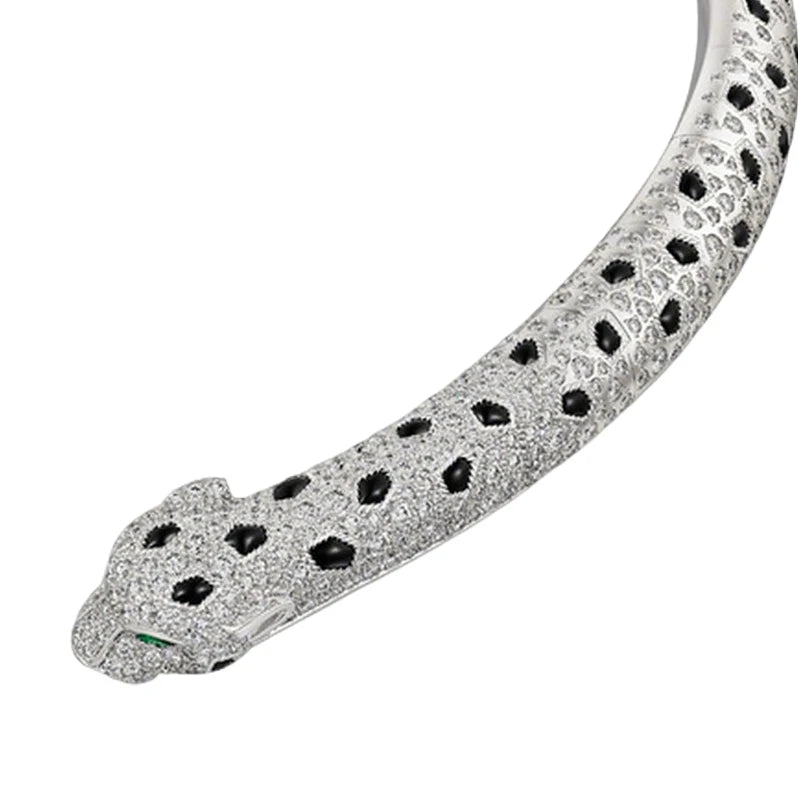 MUSHAN Jewelry Factory s 925 Sterling Silver Choker Necklaces For Women High Carbon Diamond Enamel Leopard Necklace Jewelry