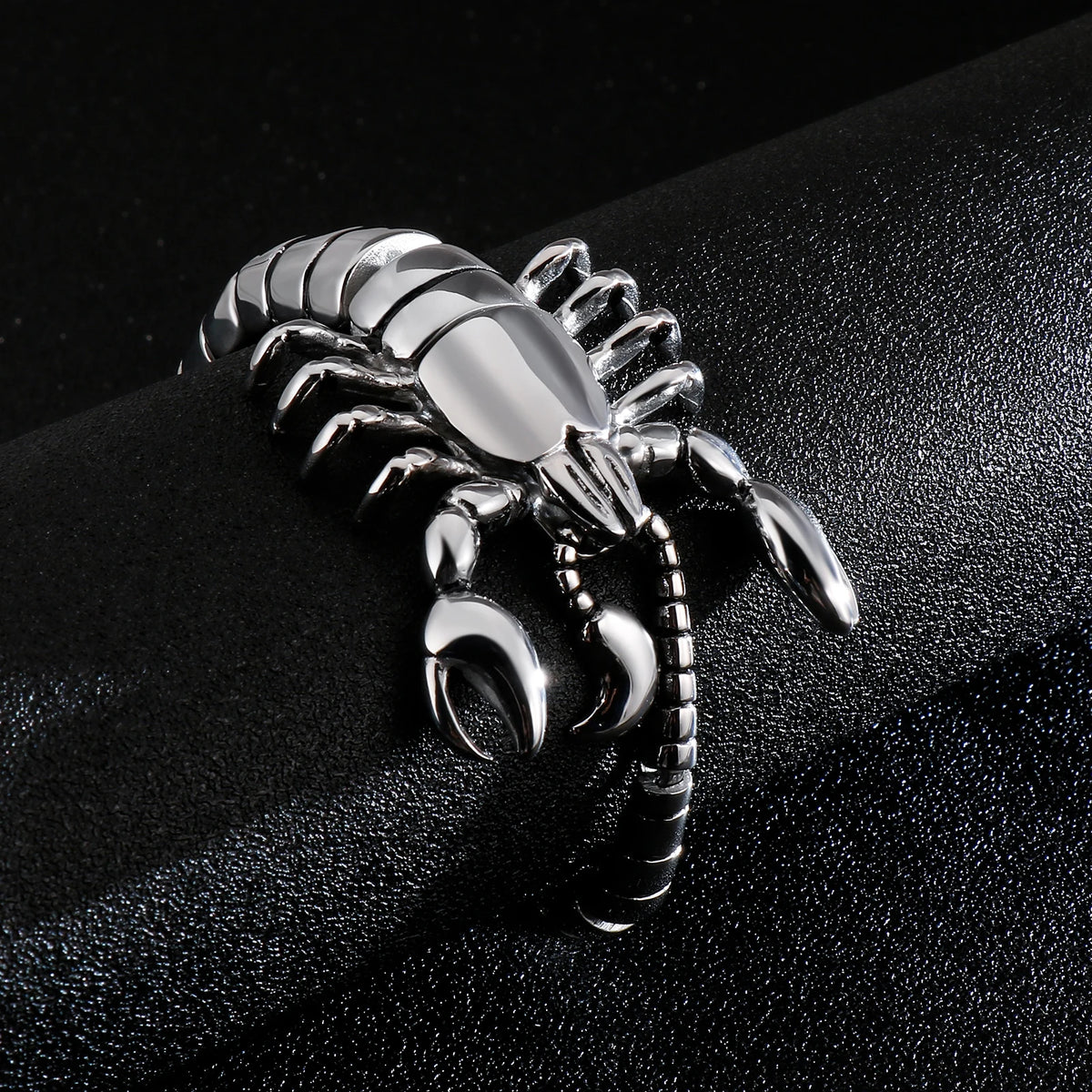 VIKING Mens Scorpion Charm Bracelet – Silver Stainless Steel