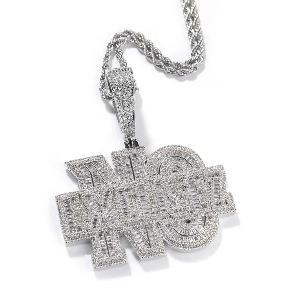 Custom Iced Out Name Chain Pendant Man Hip Hop Letter Necklace Pendant