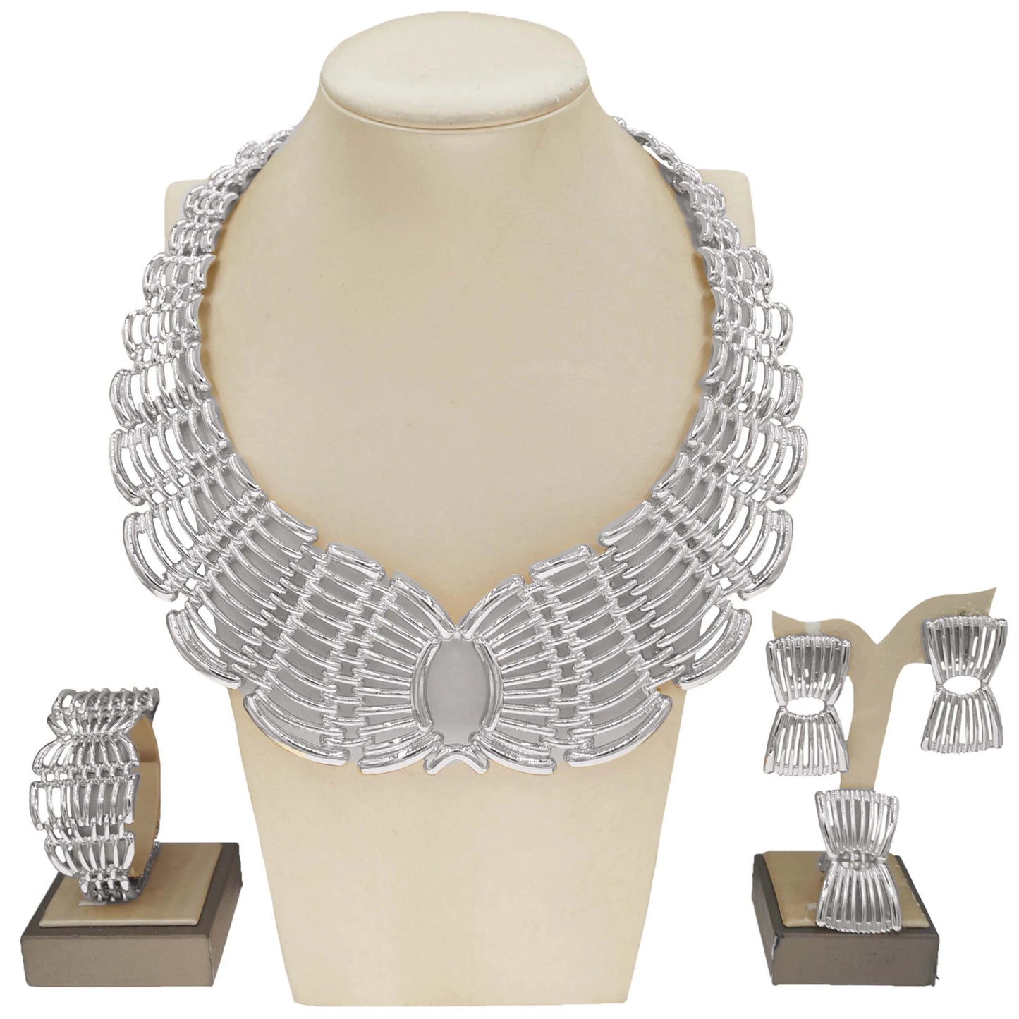Zhuerrui Italian Hollow Women's Jewelry Four Sets of Personalized Design Atmospheric Elegant Romantic French Style in StockH0759