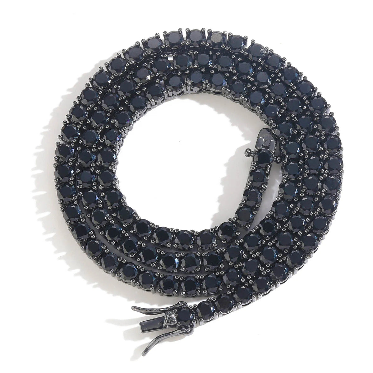 S&S 4mm Iced Out CZ Tennis Chain — Men’s | Gold, Silver & Black | S&S Collection