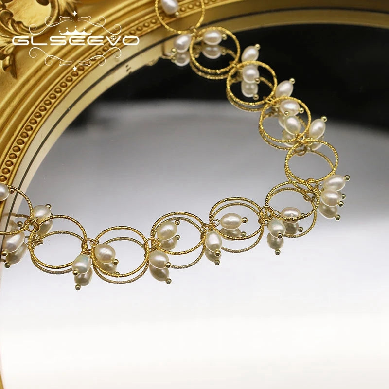 Fashion Elegant Circle Necklace Women's Jewelry Natural Pearl Necklace for Women