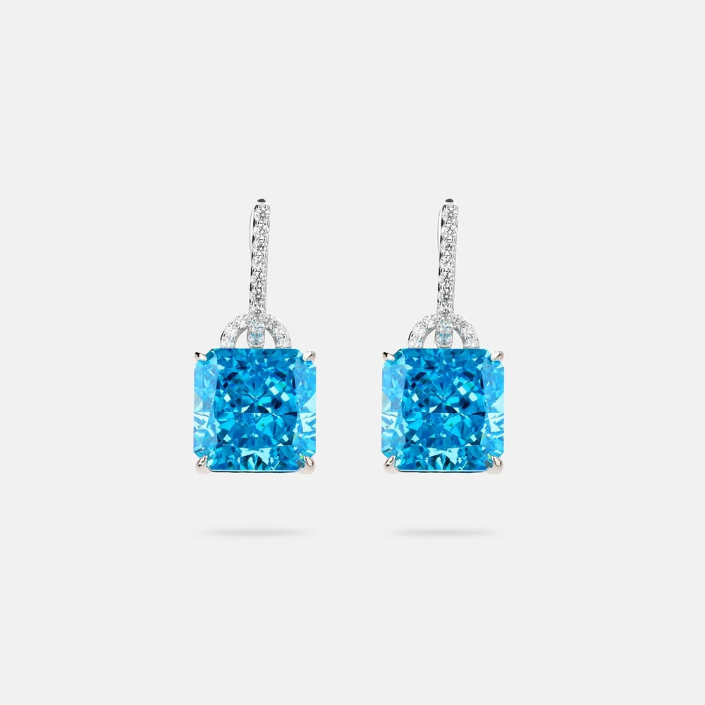 MUSHAN Jewelry Factory Pure Silver Stud Earrings Electroplated Platinum High Carbon Diamond Bestseller in Europe and America