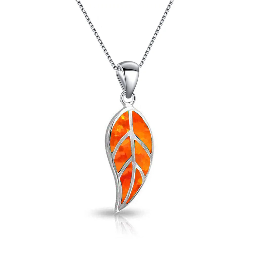 Opal Women's Bestseller Forest Series Anchor Necklace with Blue Pendant Copper Alloy Silver Plated Christian Box Chain Gift