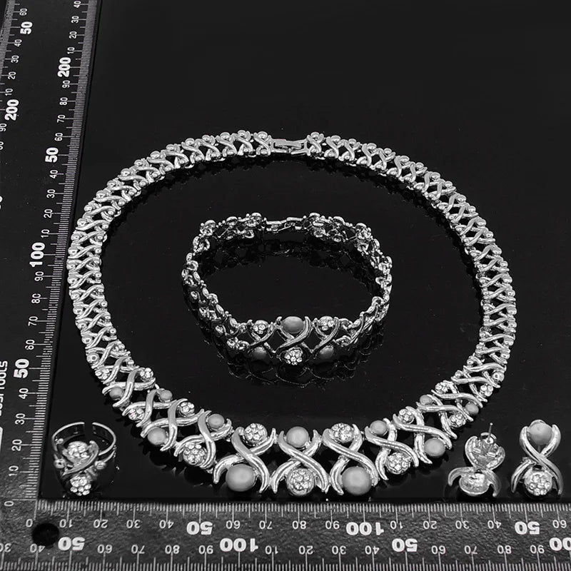 Zhuerrui Wedding Jewelry Custom Italian Jewelry Four-Piece Set Dubai 18K Gold Plated New Luxury Gemstone Ladies MatchHA20090714