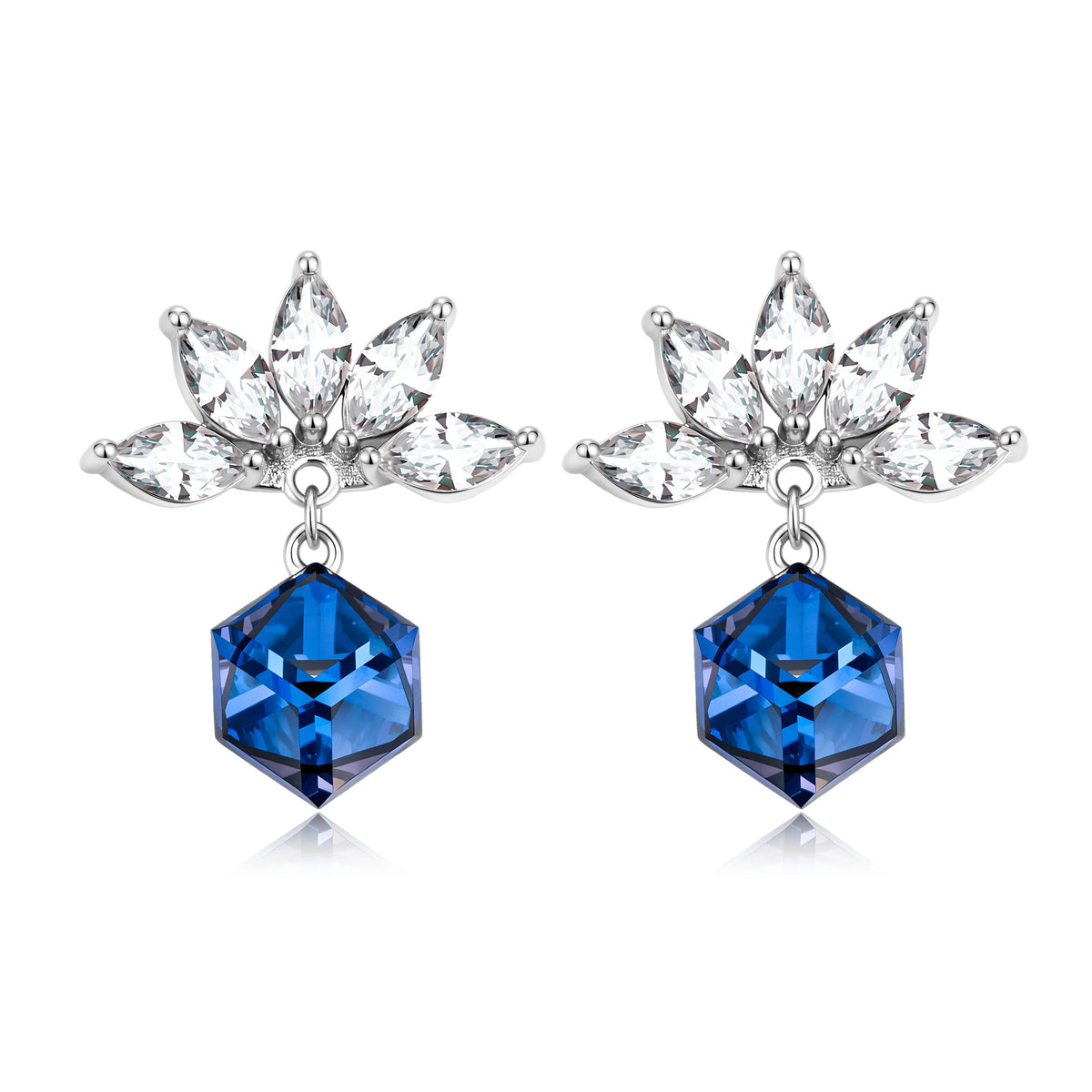 ArtistA Fashion 925 Sterling Silver Rhodium Plated Luxury Women's Jewelry Set Crystal High-grade Design Anniversary Gift