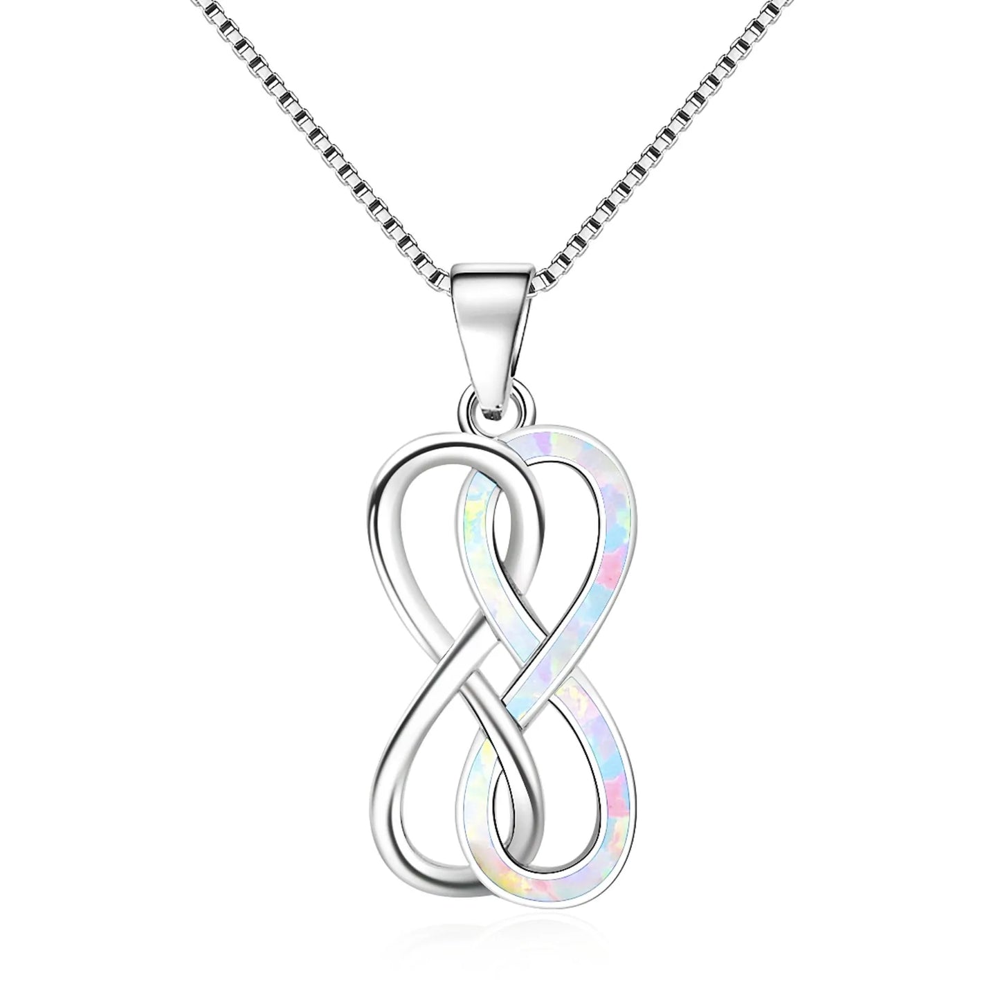 TikTok Viral Infinity Opal Necklace | Blue Eternal Love Jewelry - Ins Trendy Bulk Supply