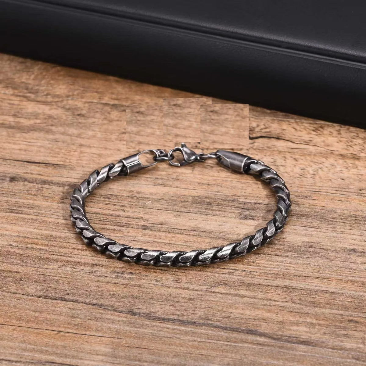 Black Color Cuban Link Bracelet for Men Stainless Steel Chunky Bracelets Exquisite Turkish Jewelry Wholesalers ALN25121184