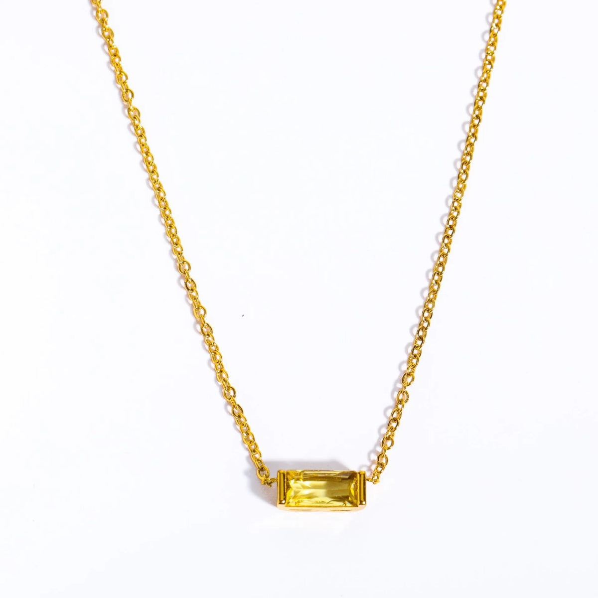 Women Girls 925 Sterling Silver Birthstone Necklace Gold Plated 12 Colors Cubic Zirconia Choker Jewelry Wholesale Manufacturer