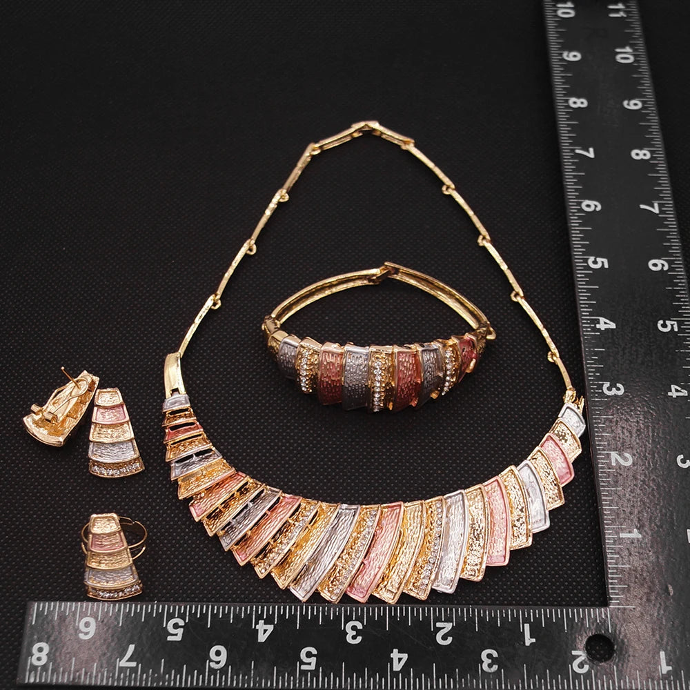 Zhuerrui I Love You Hug and Kiss Xoxo Queen Crown Big Earrings Jewelry Sets Wedding Costume Dubai Fine Necklace Jewelry Set