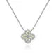 MUSHAN Jewelry Factory New Four Leaf Clover Pendant S925 Pink High Carbon Diamond Water Drop 2.5*4 Design Sense Pendant